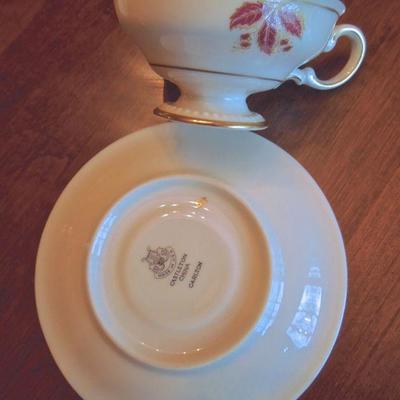 Lot 84: Set of Castleton Porcelain China Demitasse and Saucers