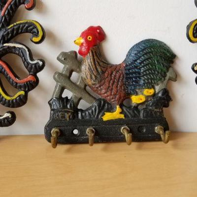 Lot 85 - Metal Hanging Roosters