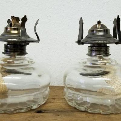 Lot 103 - Set of 2 Hurrican Lamps
