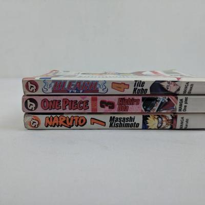 3 Manga Books, One Piece/Bleach/Naruto