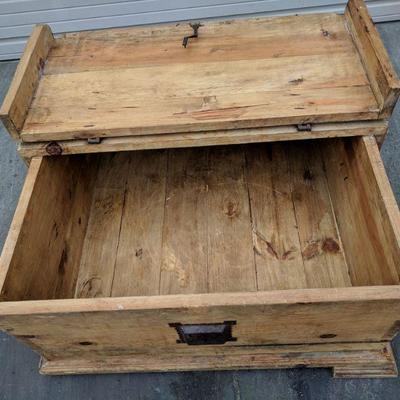 Large Wooden Crate/Chest with 2 Openings
