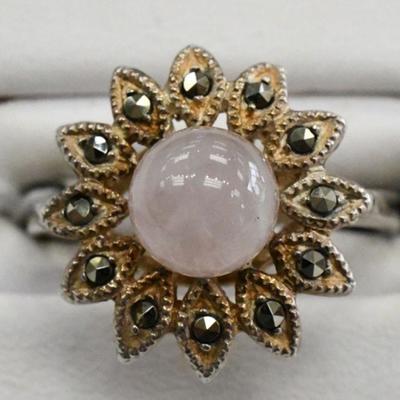 Sterling Silver Opal Dinner Ring - New