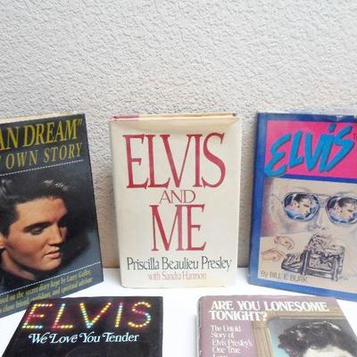 Lot of 7 Elvis Books with 2 Signed By The Authors