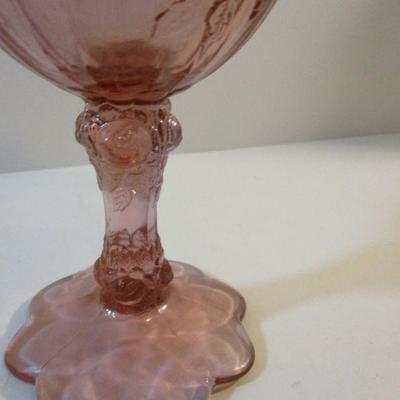 Vintage Fenton Ruffle Bowl 14" x7"  Signed Pink