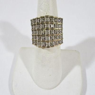 Vintage Cocktail Estate 925 Sterling Dinner Ring Size 6