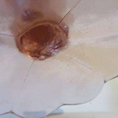 Vintage Fenton Ruffle Bowl 14" x7"  Signed Pink