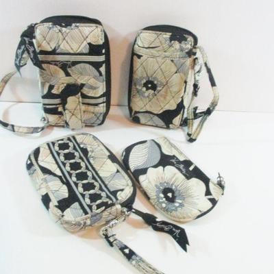 Vera Bradley Black Flower Vintage Travel Set 6Pc