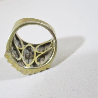Vintage Cocktail Estate 925 Sterling Dinner Ring Size 6
