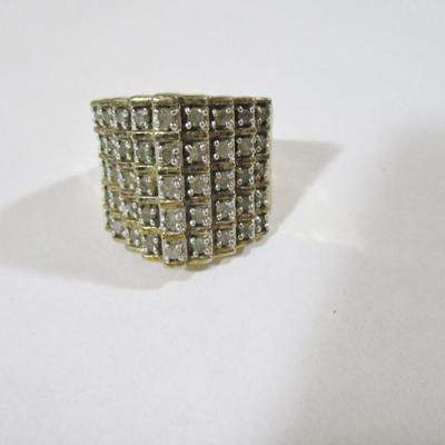 Vintage Cocktail Estate 925 Sterling Dinner Ring Size 6