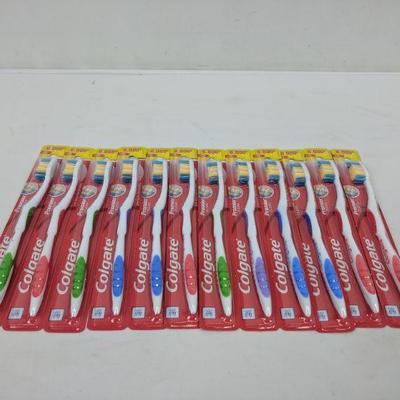 12 Colgate Toothbrushes, Asst. Colors - New