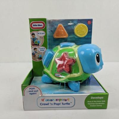 lil' Ocean Explorers, Crawl 'n Pop! Turtle, Little Tikes - New