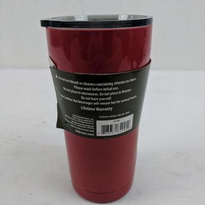 Red 20-Oz Vacuum-Insulated Stainless Steel Tumbler, Ozark Trail, Scratches - New