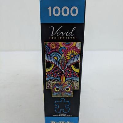 1000 Pc Puzzle, Vivid Collection, Owl Eyes, Buffalo - New