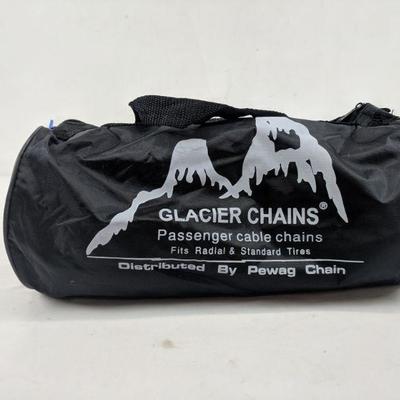 Glacier Chains, Passenger Cable Chains, Fits Radial & Standard Tires Stock #1034