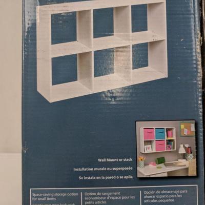 White Mini 6 Cube Organizer, Closetmaid - New