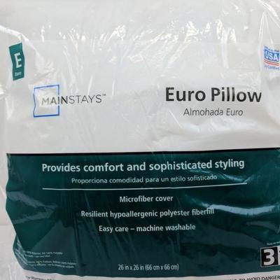 1 Euro Pillow, 26x26 - New