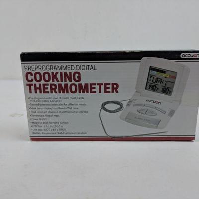 Pre Programmed Digital Cooking Thermometer, Accuon - New