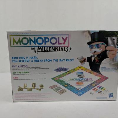 Monopoly for Millennials, Ages 8+, 2-4 Players - New