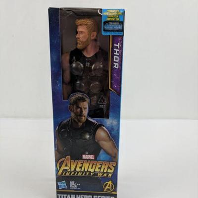 Thor Action Figure, Marvel Avengers Infinity War, Titan Hero Series - New