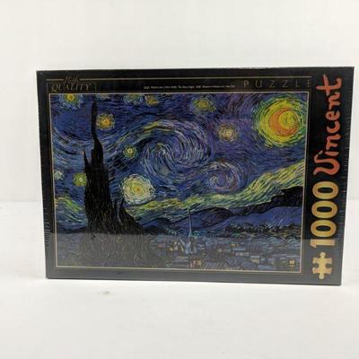 1000 PC Puzzle, Vincent Van Gogh, The Starry Night - New