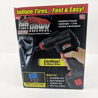 Air Hawk Pro Automatic Cordless Tire Inflator, Cordless - New