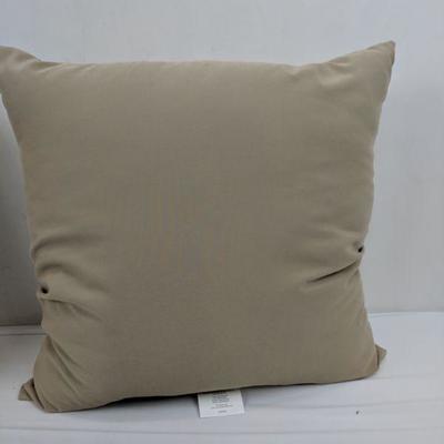 2-17x17 in Brown Stone Microfiber Twill Pillows - New