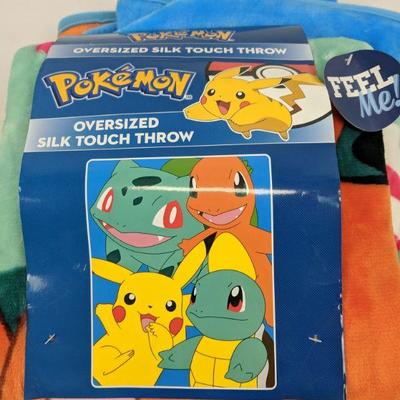 Pokemon Oversized Silk Touch Throw, Pkg Open - New