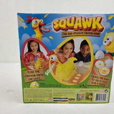 Game, Squawk The Egg-Splosive Chicken Game, Ages 4+, Players 2-4 - New
