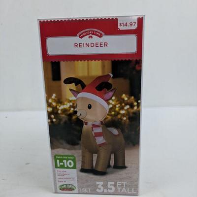 Airblown Inflatable Reindeer, 3.5 Ft Tall, Indoor/Outdoor Use - New