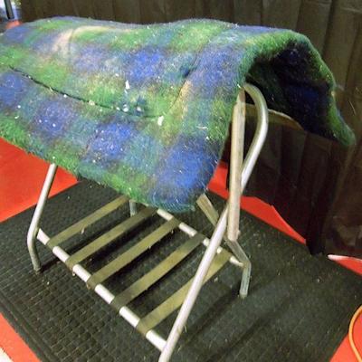 Lot 14: Blue and Green Plaid Saddle Pad 