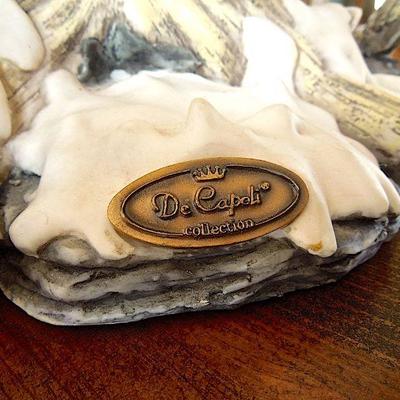 Lot 33: De Capoli Collection Italy Signed Bald Eagle 26in 