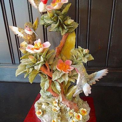 Lot 31: MONTEFIORI Collection 17" Three Hummingbirds Statue
