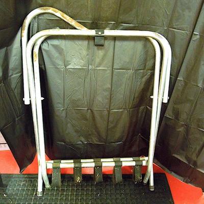 Lot 24: Horse Saddle Rack Stand Folding Storage Metal Saddle Tack Stable