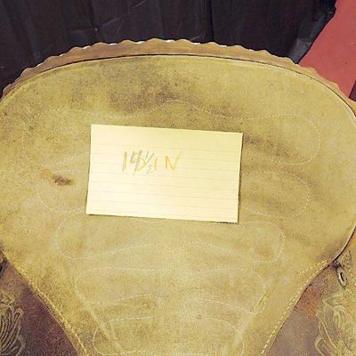 Lot 12:  14.5" Western Trail  Pleasure Tooled Saddle Suede and Leather