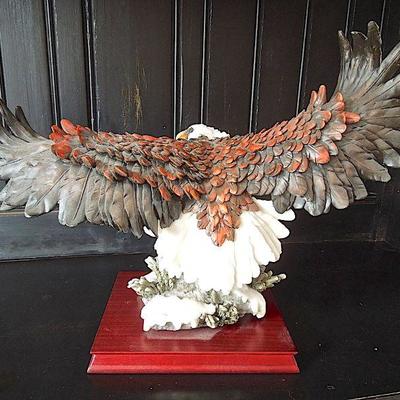 Lot 34: MONTEFIORI Collection Italy 21in Wingspan Bald Eagle 