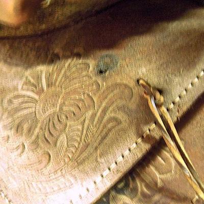 Lot 12:  14.5" Western Trail  Pleasure Tooled Saddle Suede and Leather