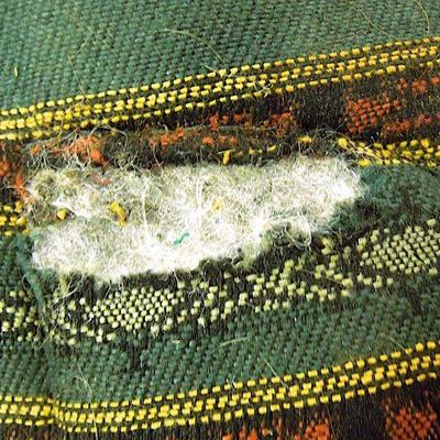 Lot 17: B.J.K. Navaho Green Saddle Pad with Leather Protectors
