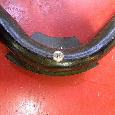 Lot 26:  Three Tier Polished Metal Saddle Rack with Hooks