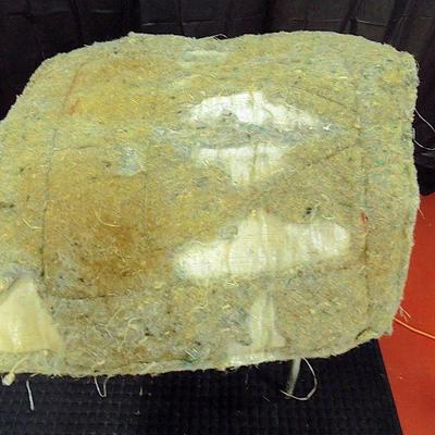 Lot 13: Green Canvas and Felted Wool Saddle Pad U.S.A. Label