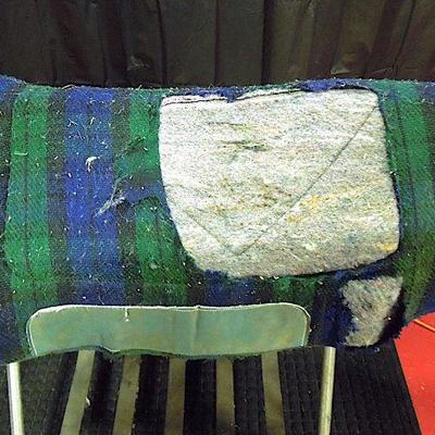 Lot 14: Blue and Green Plaid Saddle Pad 
