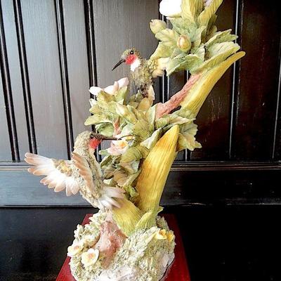 Lot 31: MONTEFIORI Collection 17" Three Hummingbirds Statue