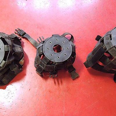 Lot 27:  Three Nylon Grazing Muzzle Baskets  Nylon 