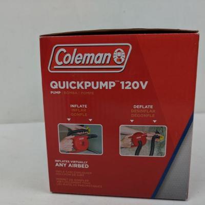 Quickpump 120V, Coleman, Universal Airbed Pump - New