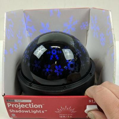 Blue Projection Shadow Lights, Snowflakes, Projects up to 10 FT - New