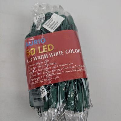 4 Pack C3 Warm White Color, Lights, Aurio (200 LEDs Total) - New