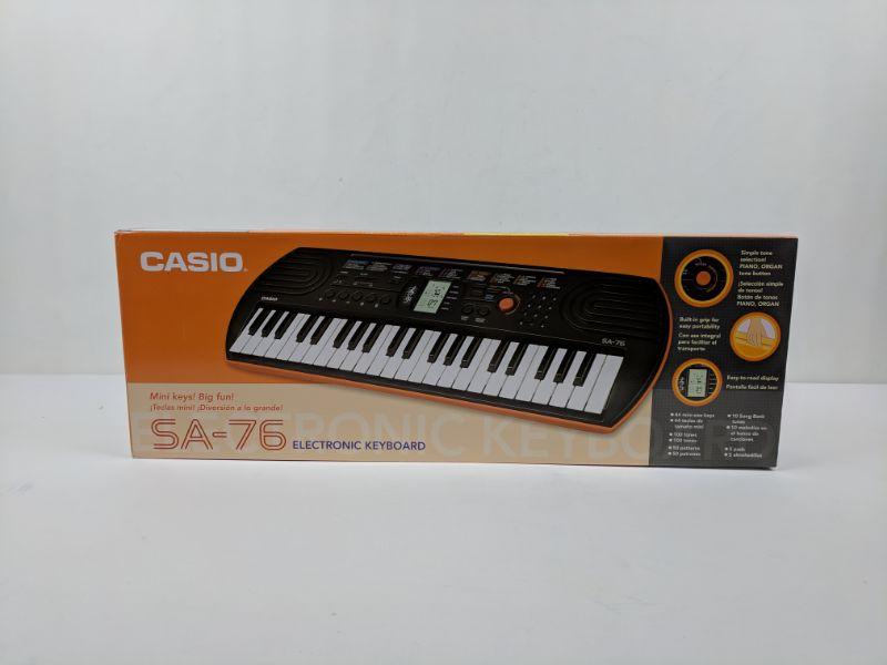 Casio Electronic Keyboard, SA76, Open Box New