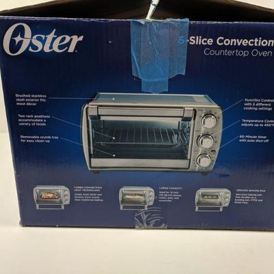6 Slice Convection Countertop Oven, Oster, Open Box - New