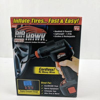 Automatic Cordless Tire Inflator, Air Hawk Pro, Open Box - New