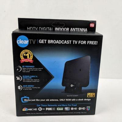 Clear TV HDTV Digital Indoor Antenna - New