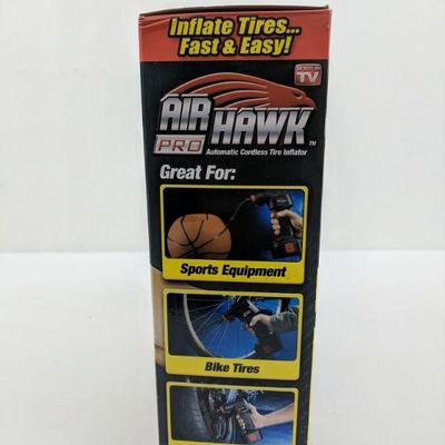 Automatic Cordless Tire Inflator, Air Hawk Pro, Open Box - New